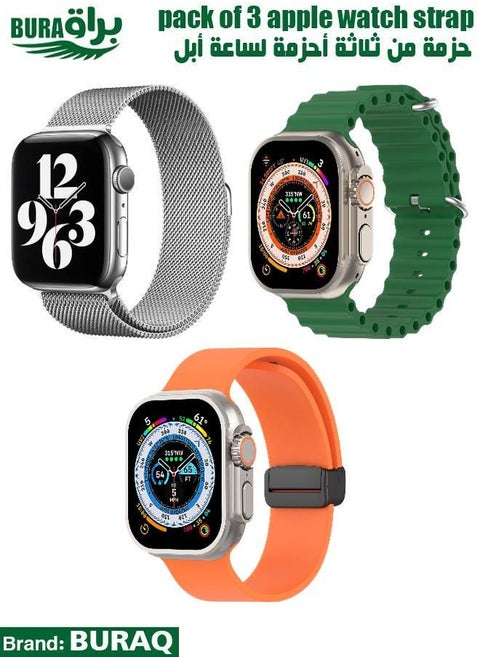 Apple Watch Band Strap For Apple Watch Ultra 2/Ultra 49mm, Series 10 46mm, 9/8/7 45mm, SE2/SE/6/5/4 44mm, 3/2/1 42mm