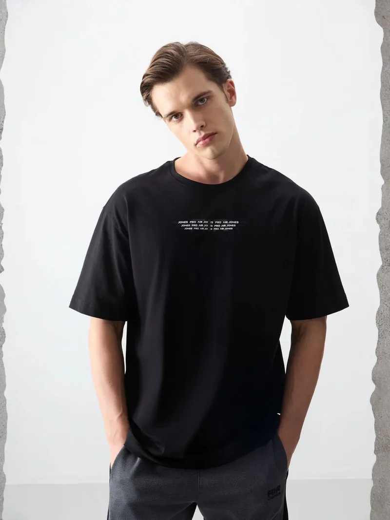 TOMMYLIFE TOMMY Oversized Logo Cotton Crew Neck T-Shirt