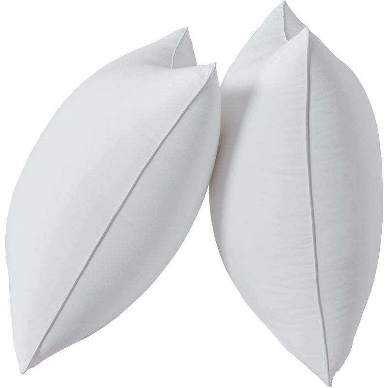 Qeils 22 x 22 Pillow Inserts Set of 2 White Throw Pillow Inserts with Soft Polyester Cover  Rectangle Square Interior Sofa Pillow Inserts Decorative Pillow Insert White Couch Pillow