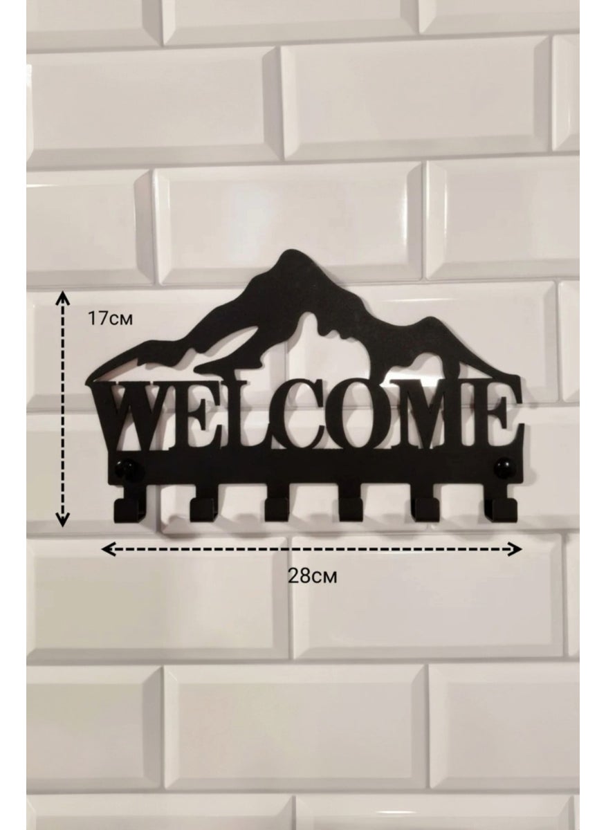 3Art Metal Welcome Written Decorative Key Hanger - Hanger - Keychain  - Image 2