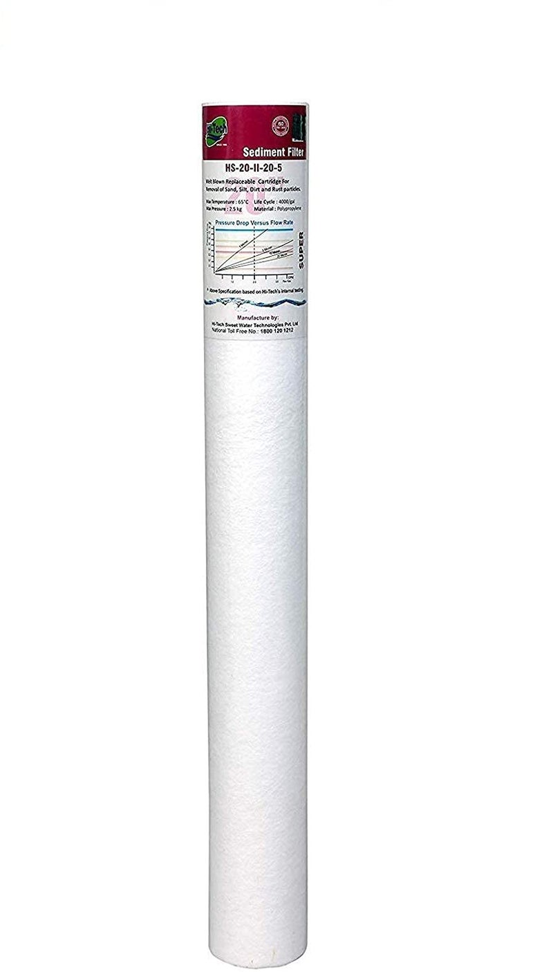 Hi-Tech Sediment Filter For Commercial Ro 20'' 2.5 Dia 5 Micron Replacement Cartridge (1 Pcs) - Image 1