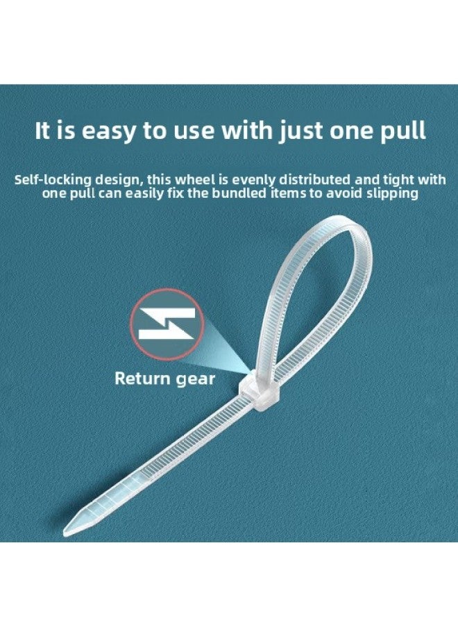 Loquat Yamazawa Cable Tie Large 200 Support 3.6*300mm White Self-locking Cable Tie Small Size Cable Mechanism-Color:2.5*150mm Transparent About 150 Pieces/pack ZD-39 - Image 3