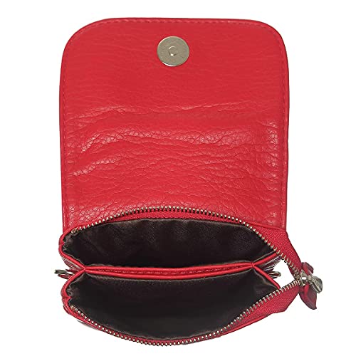 MINICAT Small Crossbody Bags for Women Cell Phone Bag Vegan Leather Cross Body Purse Wallet Purses(Red) - Image 3