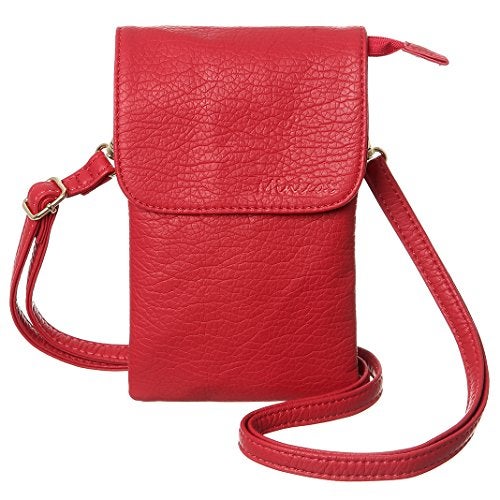MINICAT Small Crossbody Bags for Women Cell Phone Bag Vegan Leather Cross Body Purse Wallet Purses(Red) - Image 1