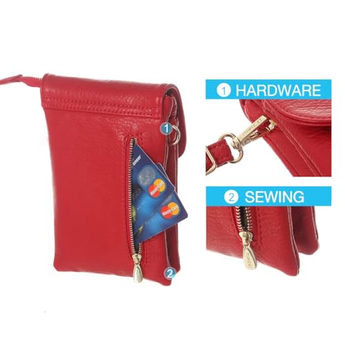 MINICAT Small Crossbody Bags for Women Cell Phone Bag Vegan Leather Cross Body Purse Wallet Purses(Red) - Image 4
