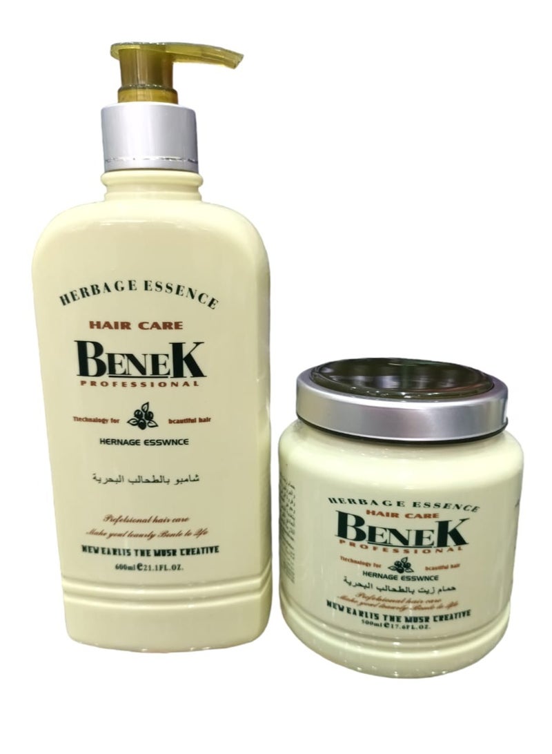BENEK Marine Algae Collection Shampoo 600 ml bath oil 500 ml
