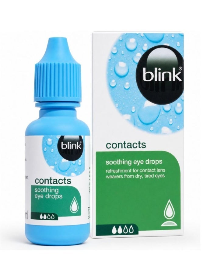 بلينك قطرات Blink Contacts المهدئة للعين (10 مل) | قطرات مرطبة ومخففة لجفاف العين | لمستخدمي العدسات اللاصقة | راحة وانتعاش للعين - Image 4