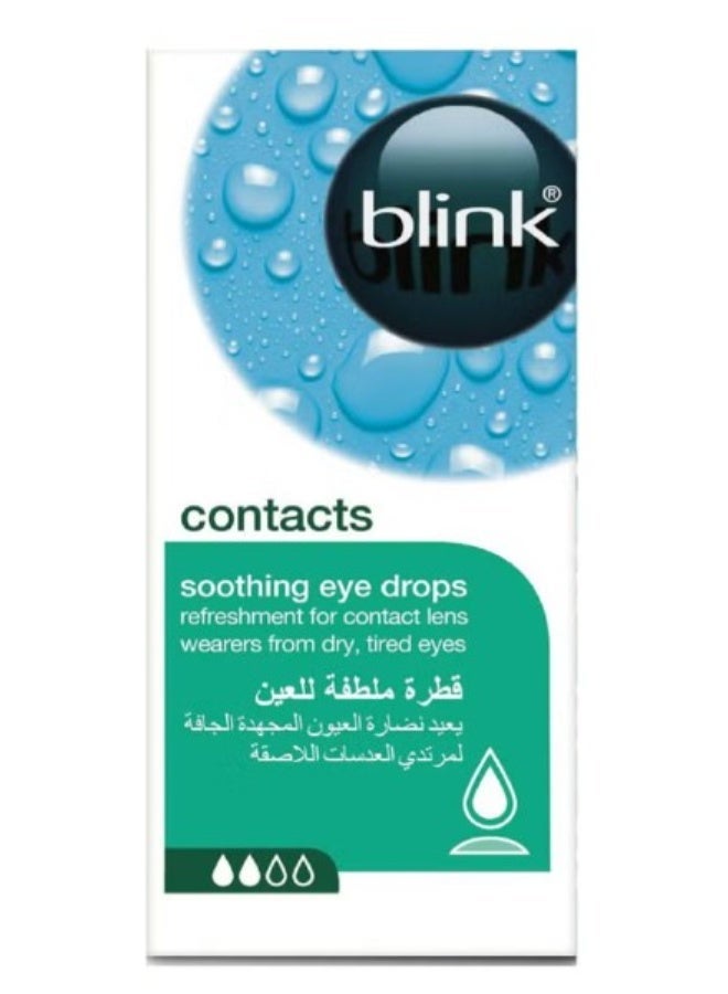 بلينك قطرات Blink Contacts المهدئة للعين (10 مل) | قطرات مرطبة ومخففة لجفاف العين | لمستخدمي العدسات اللاصقة | راحة وانتعاش للعين - Image 3