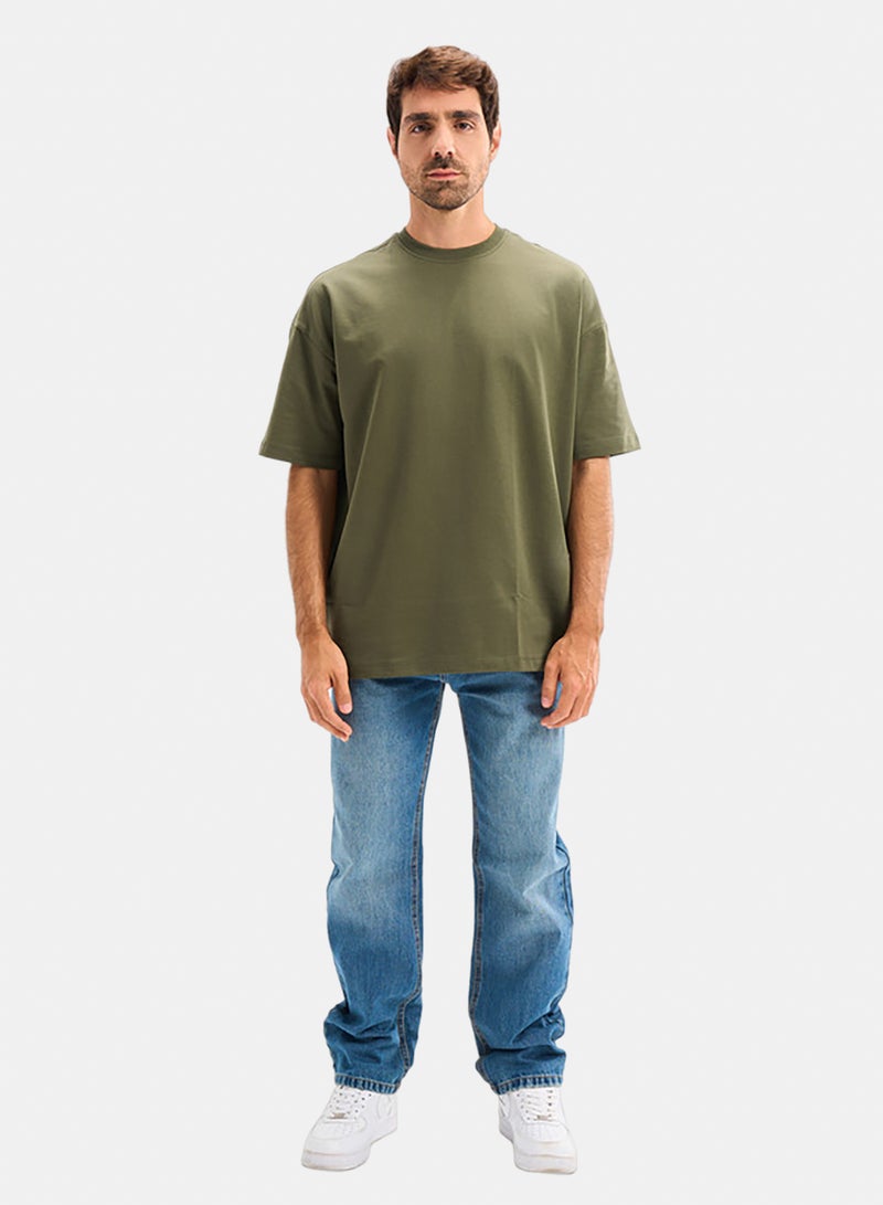 Olive Basic Oversized T-shirt