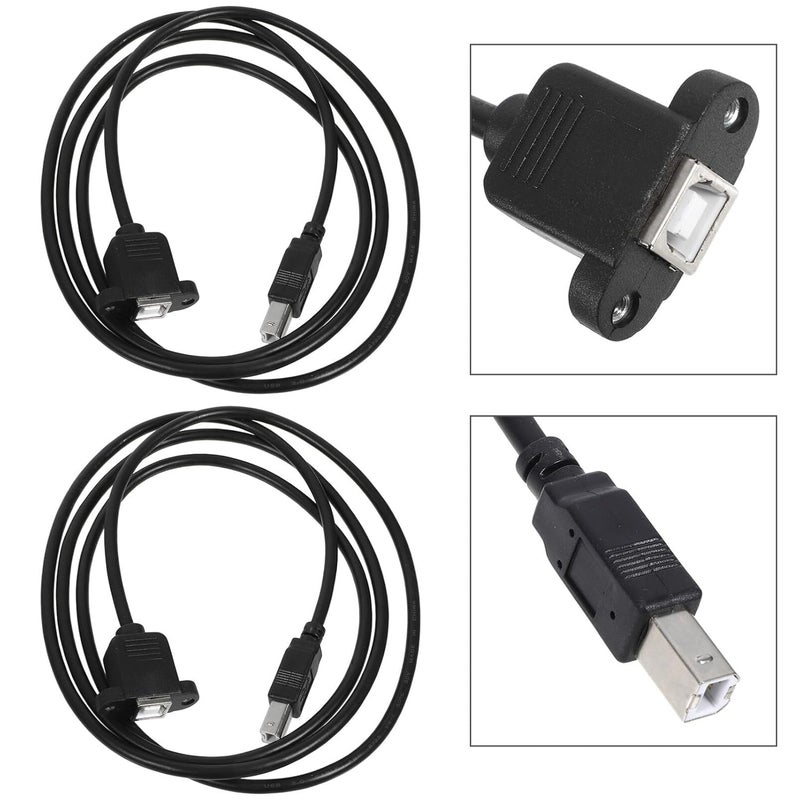 Generic 2pcs Printer Extension Cord Extention Cord Extension Cord Accessory Cord for Printer Cord for Extension Printer Cable Extension Printer Wire Printer Extension Wire Printer Cord PVC, Black - Image 2