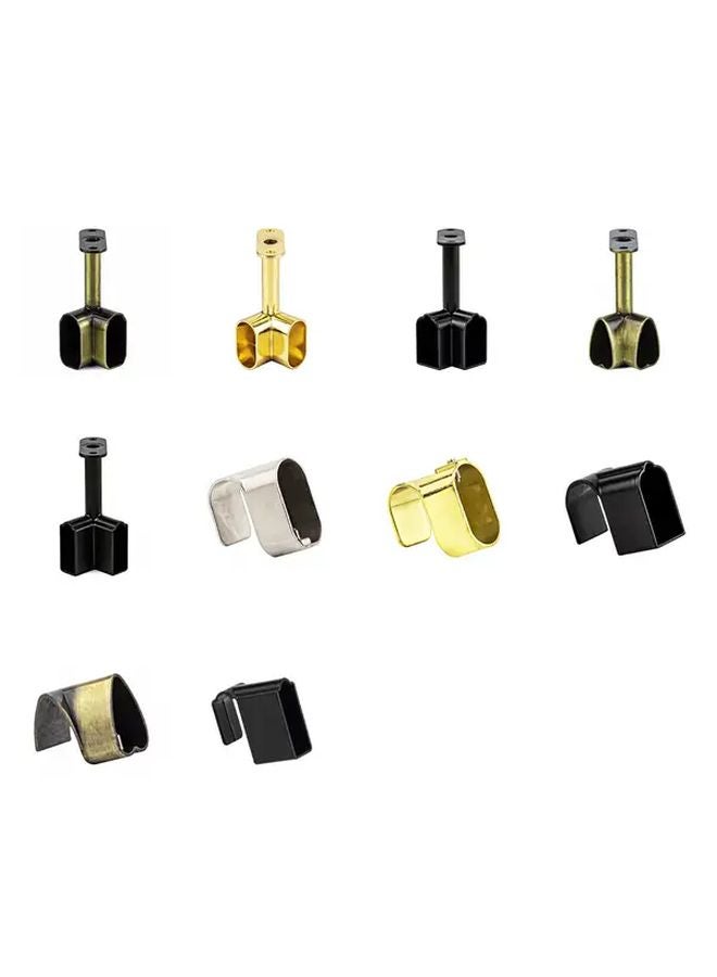 Large Square Tube Black Flange Wardrobe Hanger Hook Rod Closet Hanging Accessories - Image 5