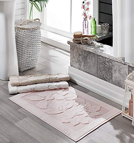 ASTREA TEXTILES Bath Mat - Bath Rug - Bath Mats for Bathroom - Washable Shower Mats - Sink Floor Towels - 100% Turkish Cotton Bathroom Mats (1, Grey) - Image 2