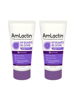 AmLactin AmLactin KP Bumps Be Gone  3 oz Keratosis Pilaris Moisturizing Cream with 15 Lactic Acid  Exfoliator and Moisturizer for Dry Rough and Bumpy Skin Pack of 2 Packaging May Vary 