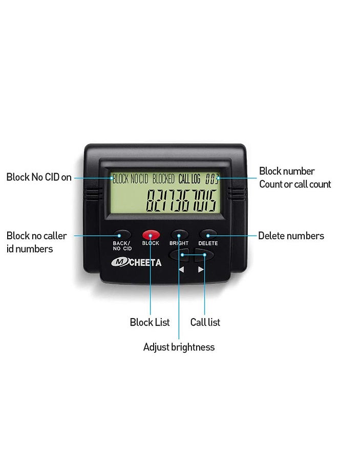 Generic - Call Blocker for Landline Phones Telephone 2000 Caller ID Box Blocking One Touch Number Block Device Block Unwanted Robocalls and Nuisance Calls - Image 1