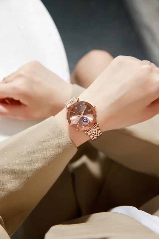 Giordano Premium Watch for Women – Elegant Round Cut Glass Dial with Stainless Steel Strap & Quartz Movement - Image 2
