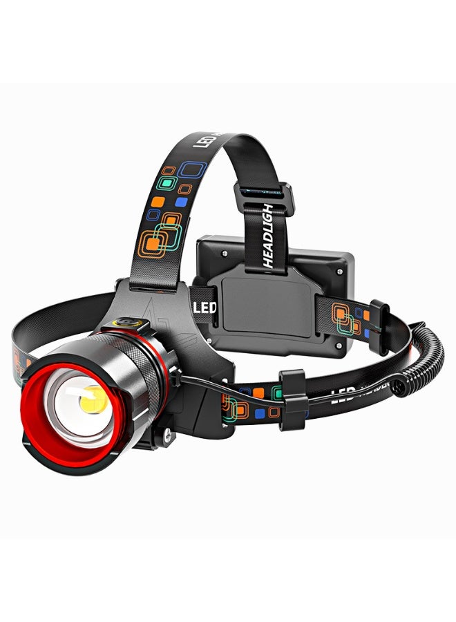 NIBEMINENT Lithium Battery Rechargeable Emergency Light - High-Intensity Headlamp, Perfect Companion for Night Fishing