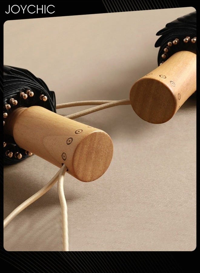 Joychic Women 16 Ribs Retro UPF50+ UV Protection Wind Resistant Travel Umbrella Black/Blue - Image 4