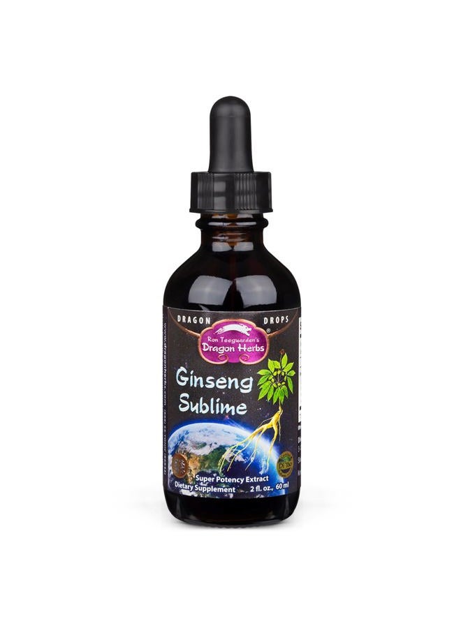 Dragon Herbs قطرات الجينسنغ السامية | مكمل مستخلص طبيعي لدعم الطاقة، التوتر، التركيز، البشرة، التحمل، الرئتين، صحة المناعة | الجينسنغ الأمريكي، الأحمر، والأبيض | 2 أونصة سائلة - Image 1