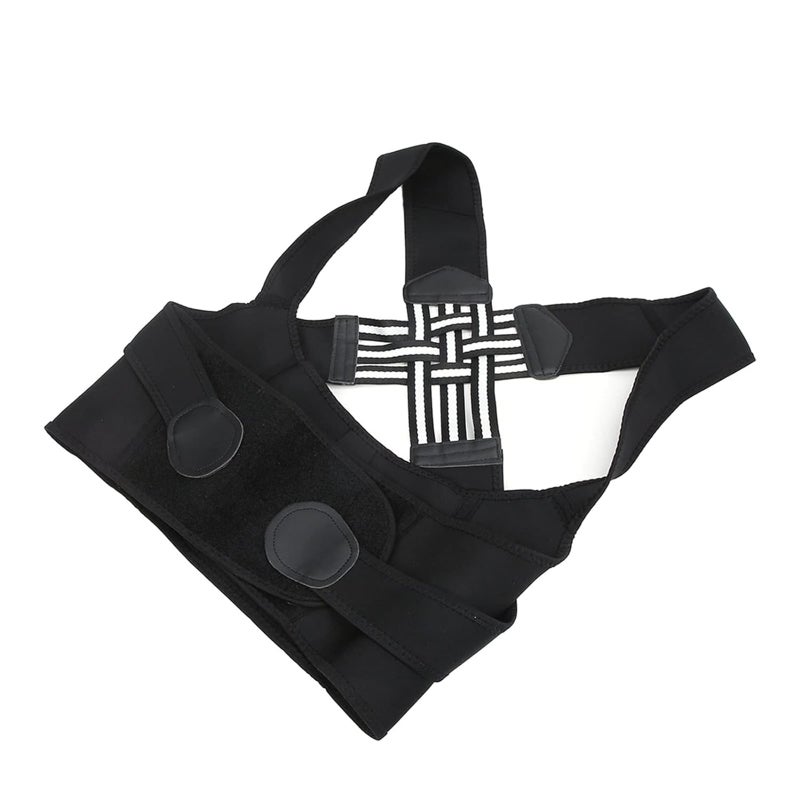 Back Posture Corrector: XXXL Black Breathable Elastic - Relieve Back Pain Fatigue Back Support Brace for Women Office & Daily Use - Image 5