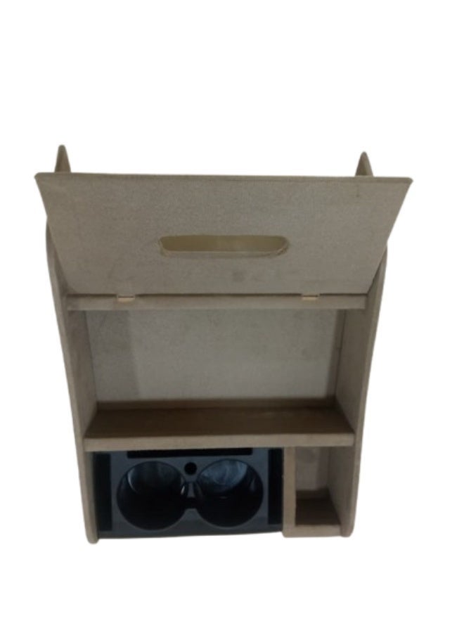 Grey Armrest Console for Ford Crown Victoria and Grand Marquis with Storage Compartment and Cup Holder - Image 2