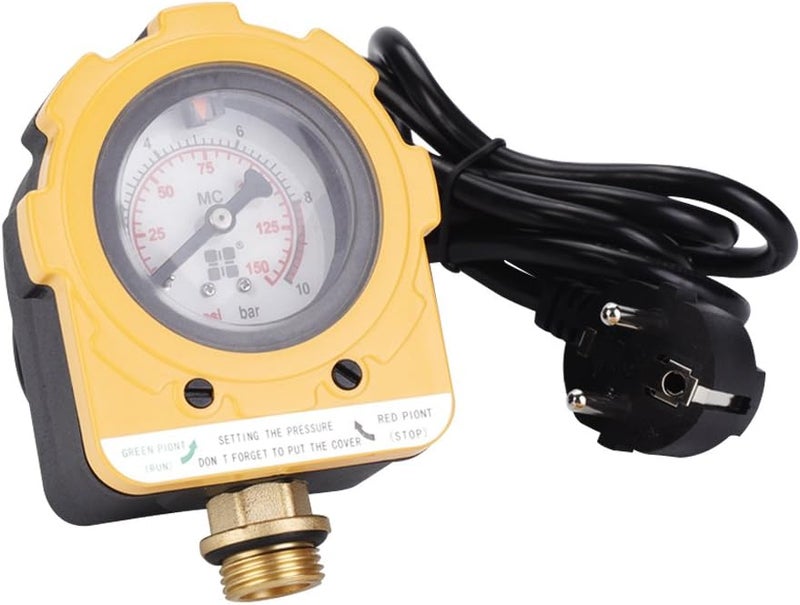 كلاراكو مفتاح التحكم في ضغط مضخة المياه، وحدة تحكم في الضغط 220 فولت 10 بار، مفتاح إلكتروني لمضخة المياه (قابس الاتحاد الأوروبي) مضخة مياه تعمل بالطاقة الشمسية، مفتاح ضغط مضخة المياه - Image 1