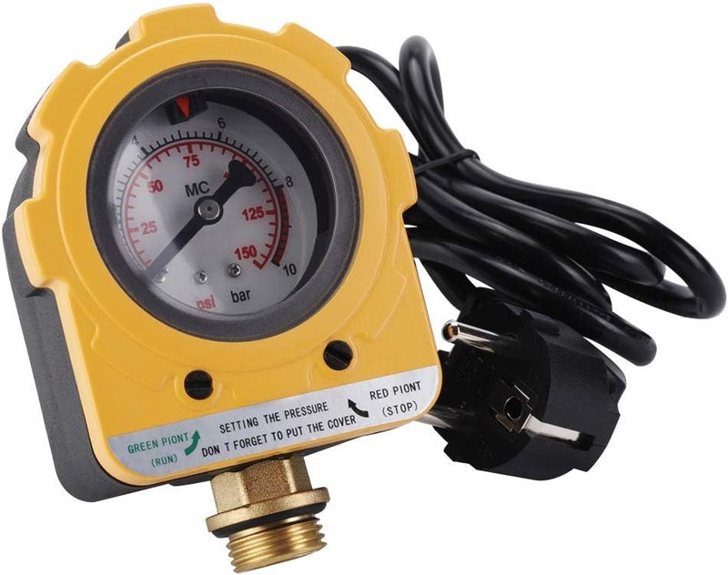 كلاراكو مفتاح التحكم في ضغط مضخة المياه، وحدة تحكم في الضغط 220 فولت 10 بار، مفتاح إلكتروني لمضخة المياه (قابس الاتحاد الأوروبي) مضخة مياه تعمل بالطاقة الشمسية، مفتاح ضغط مضخة المياه - Image 4