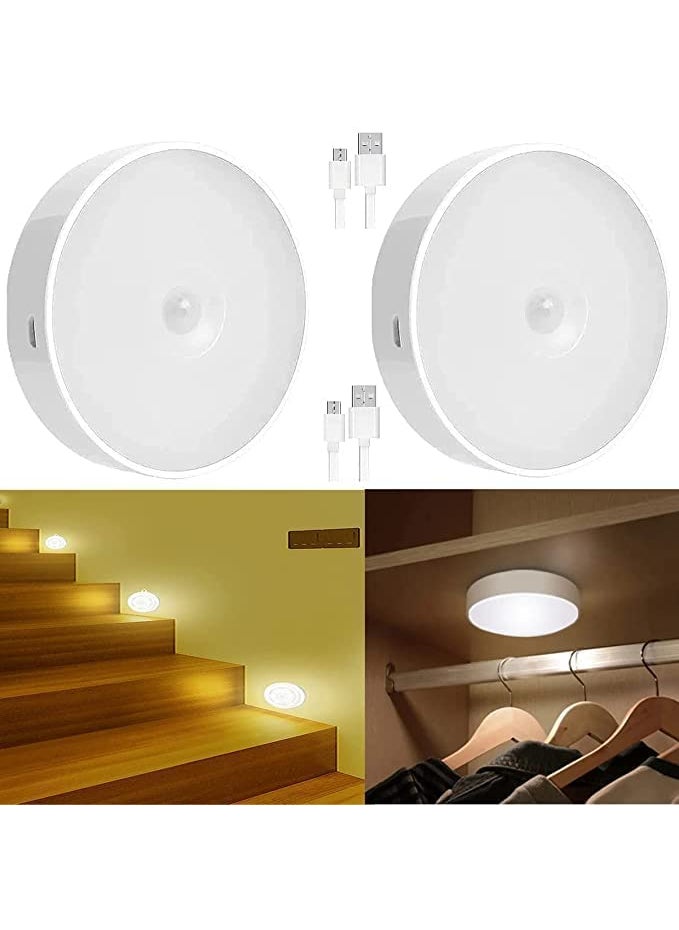 Dhanuom Dhanuom Wireless Self Adhesive LED Magnetic Motion Activated Light Motion Sensor Rechargeable Light 1Pcs  - Image 1