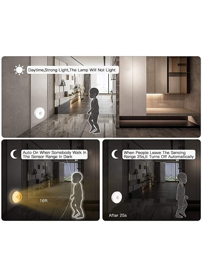 Dhanuom Dhanuom Wireless Self Adhesive LED Magnetic Motion Activated Light Motion Sensor Rechargeable Light 1Pcs  - Image 5