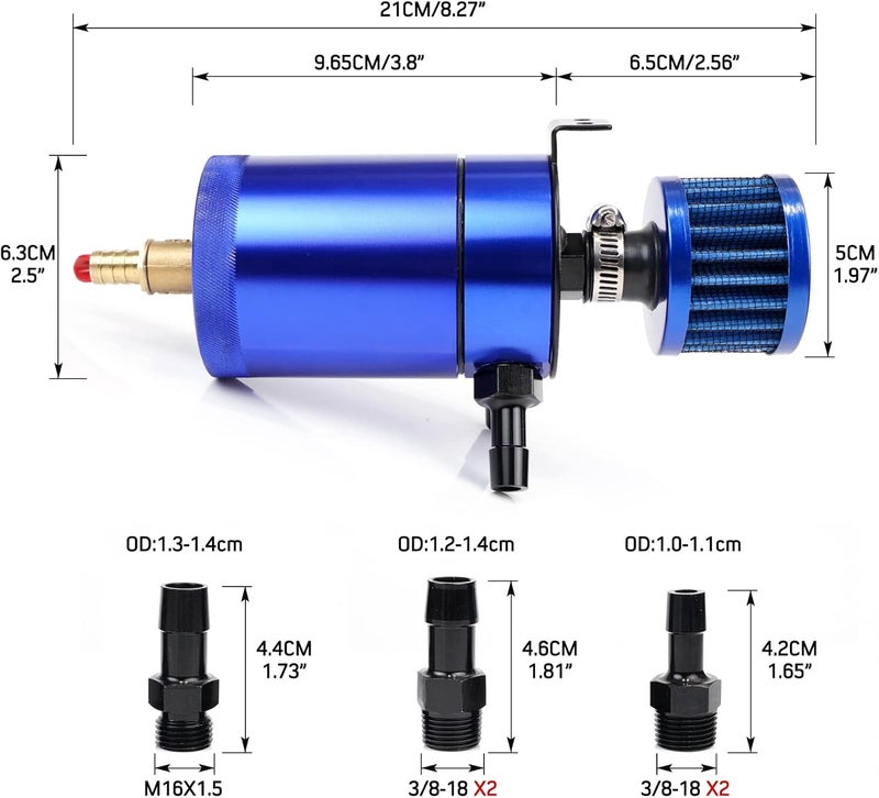 WENJTP 150ml Oil Catch Can Kit with Adapters - Image 2