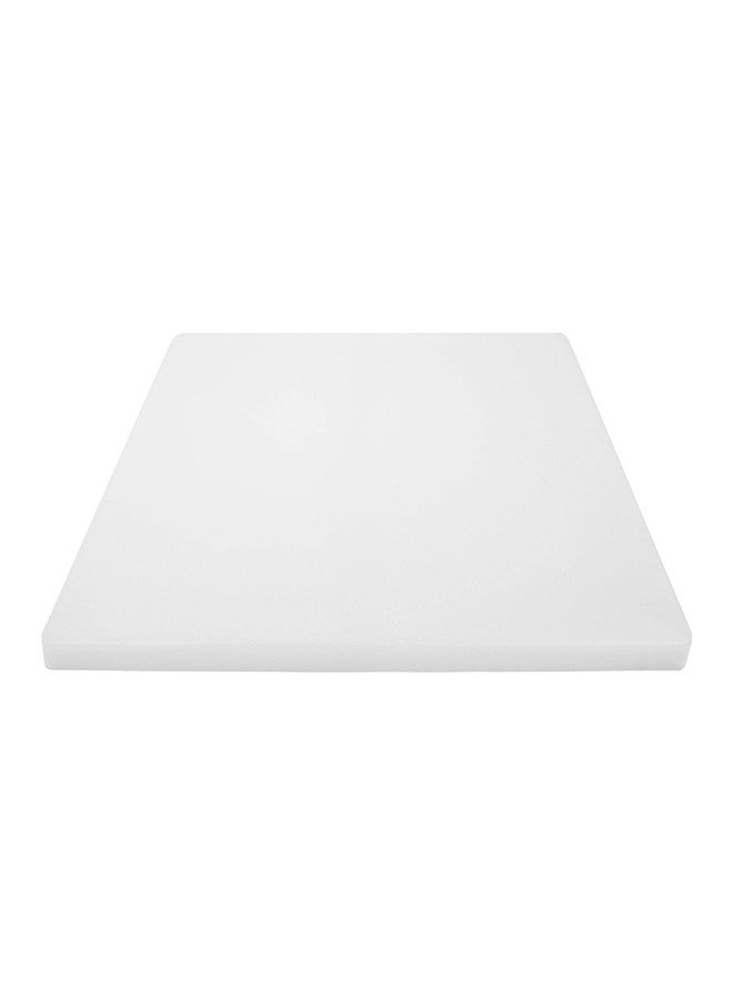 Thirteen Chefs Thick White 18x12 Poly Plastic Restaurant Cutting Board, 0.75 Inch Thick NSF - Image 1