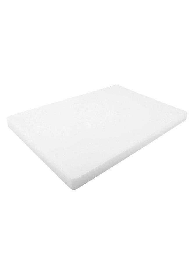 Thirteen Chefs Thick White 18x12 Poly Plastic Restaurant Cutting Board, 0.75 Inch Thick NSF - Image 2