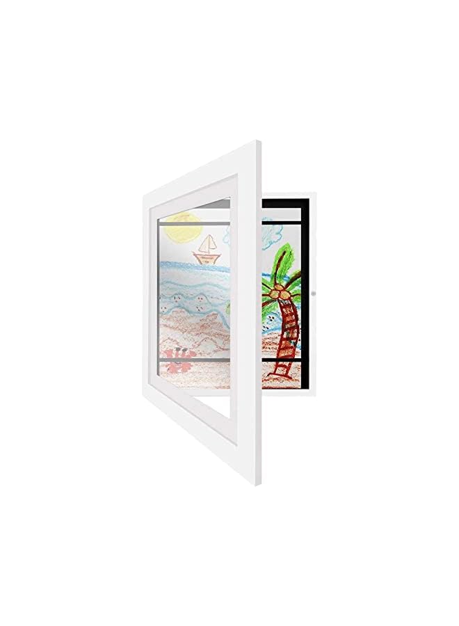The Bros 2PCS Kids Art Frame Front A4 Picture Frames Opening Frames Artwork Display Storage Frames For Children Drawing Crafting Children Art Projects For Children Drawing Crafting Schoolwork Home Office - Image 3