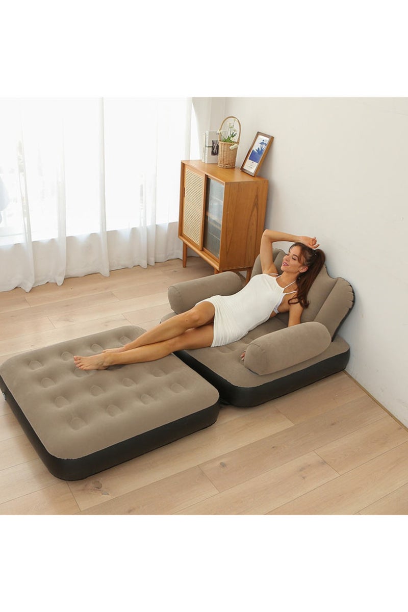 تراديو أريكة قابلة للنفخ لغرفة المعيشة، سرير هوائي مع مجموعة كرسي مضخة، أريكة قابلة للنفخ، أثاث منزلي، مورد ويليان - Image 3