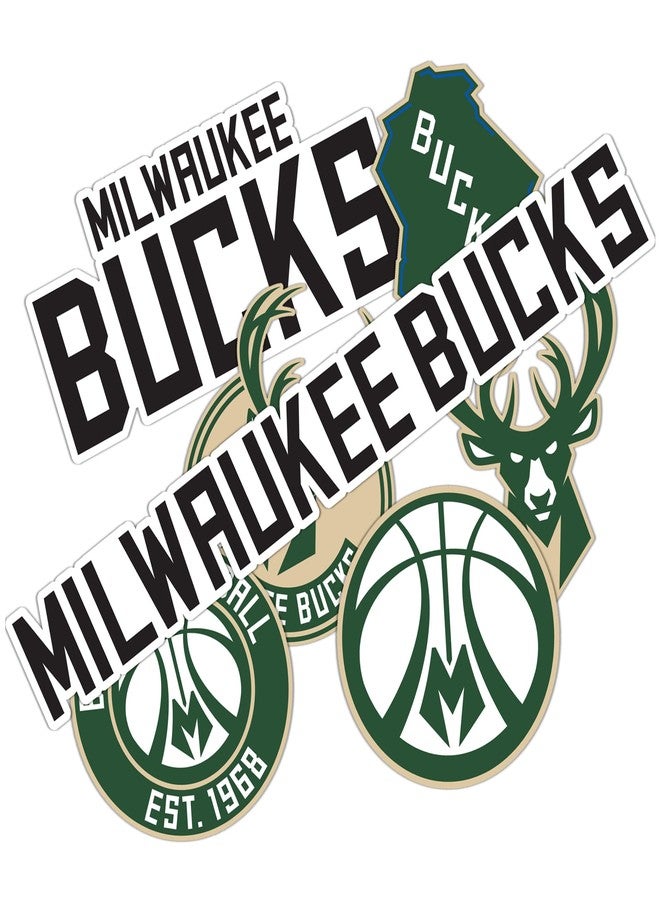 Desert Cactus Milwaukee Bucks NBA Officially Licensed Sticker Vinyl Decal Laptop Water Bottle Car Scrapbook (Type 2) - Image 1