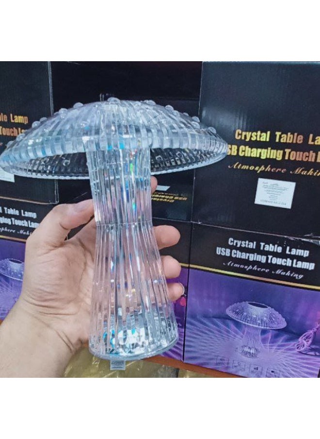 Generic Crystal lampshade in the shape of a sun. The lampshade is touch-sensitive and works with USB charging. The lampshade is multi-colored and also has 4 lighting colors. It is a piece of art in your home.  - Image 3