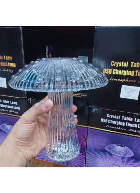 Crystal lampshade in the shape of a sun. The lampshade is touch-sensitive and works with USB charging. The lampshade is multi-colored and also has 4 lighting colors. It is a piece of art in your home.