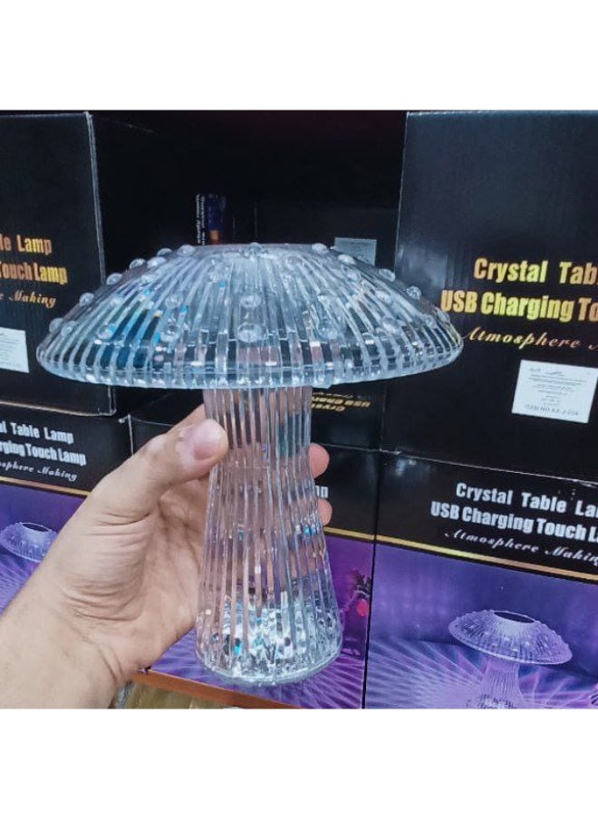 Generic Crystal lampshade in the shape of a sun. The lampshade is touch-sensitive and works with USB charging. The lampshade is multi-colored and also has 4 lighting colors. It is a piece of art in your home.  - Image 1