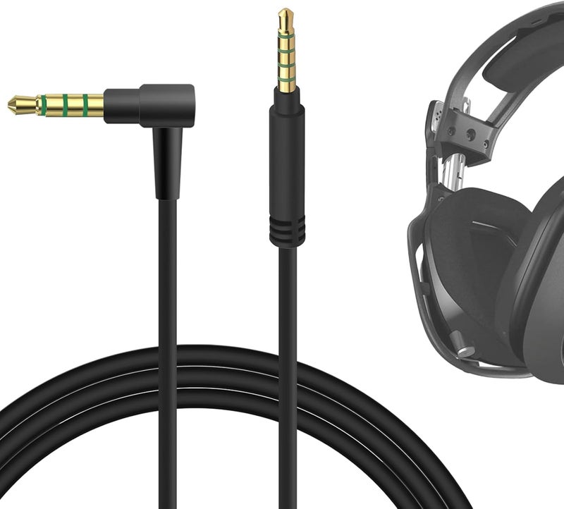 Geekria Gaming Headset Cable Replacement for Astro A10 A30 A40 Gaming Headset Replacement Cable 5 Steps to 4 Steps Headphones Audio Replacement Cord (3.5 Male to 3.5 Male, Black) - Image 1