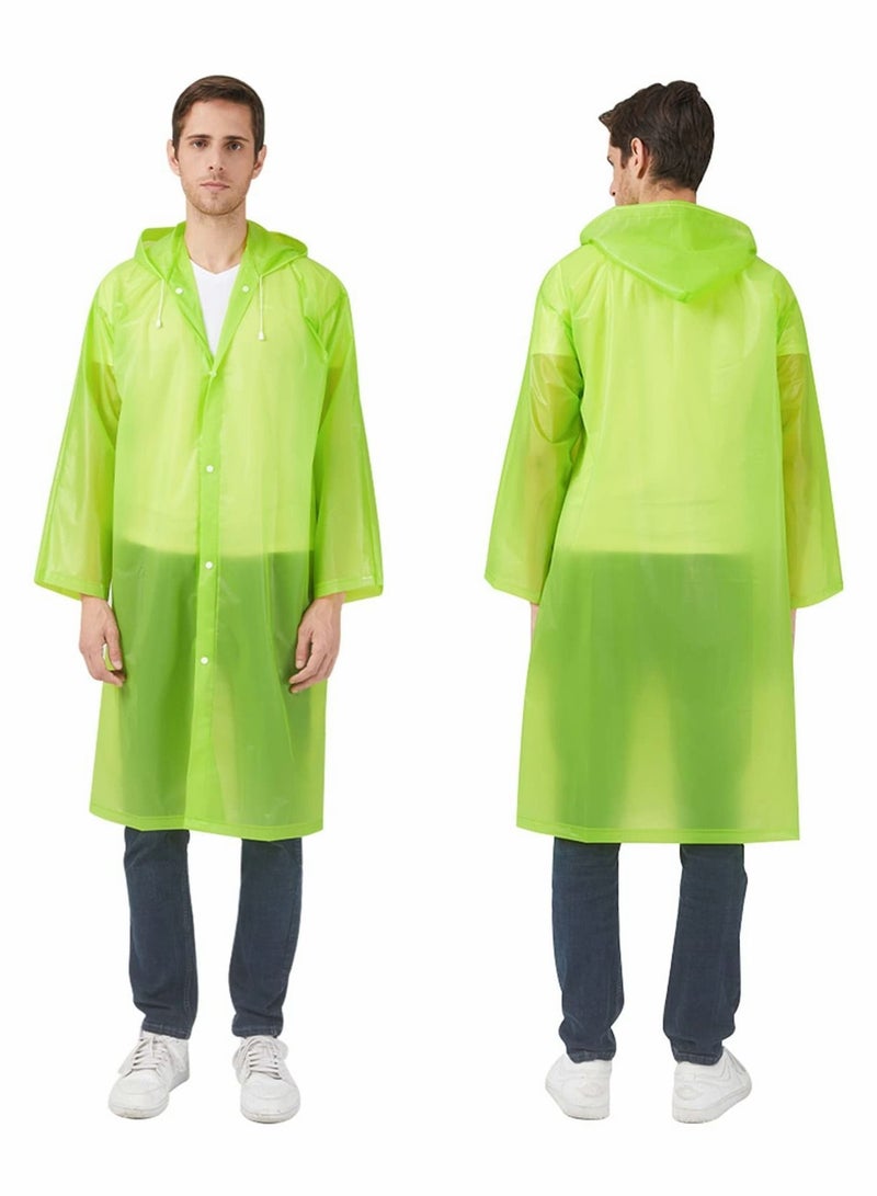 Y&D Rain Poncho for Adults 1 Pack EVA Women and Men Reusable Raincoat Jacket Packable Family Fishing Travel Emergency no PVC with Hood Elastic Sleeving  - Image 1