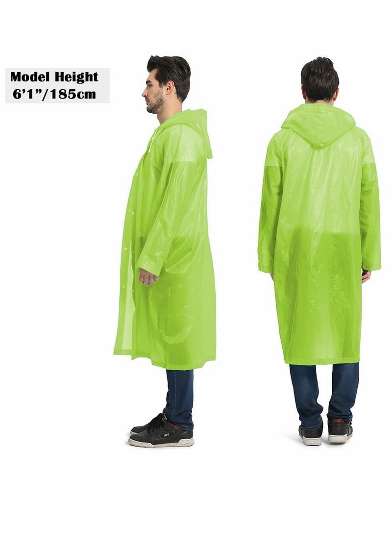 Y&D Rain Poncho for Adults 1 Pack EVA Women and Men Reusable Raincoat Jacket Packable Family Fishing Travel Emergency no PVC with Hood Elastic Sleeving  - Image 5