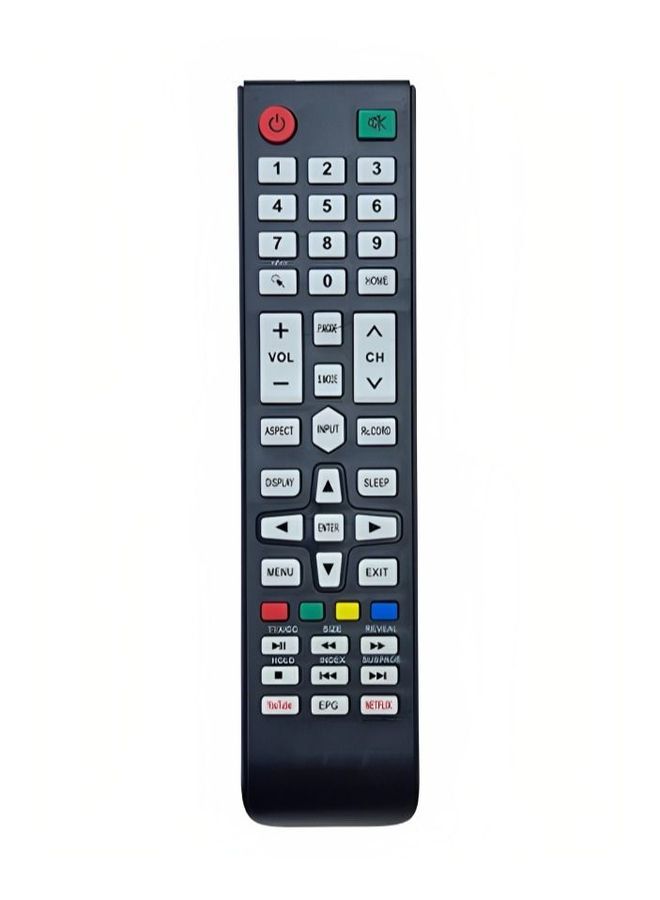 Zaboon Replacement Universal Remote Control Use For Fujistar Led Lcd Smart Tv Black