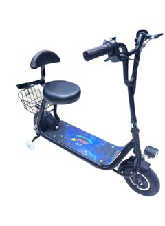 Niyazi Electric Scooter with Basket  for kids | Electric Scooter | Electric Scooter with Seat | Foldable Electric Scooter | 54.6 Voltage | 350W Motor | Front and Rear Lights | Storage Basket | 8-Inch Tires  - Image 1