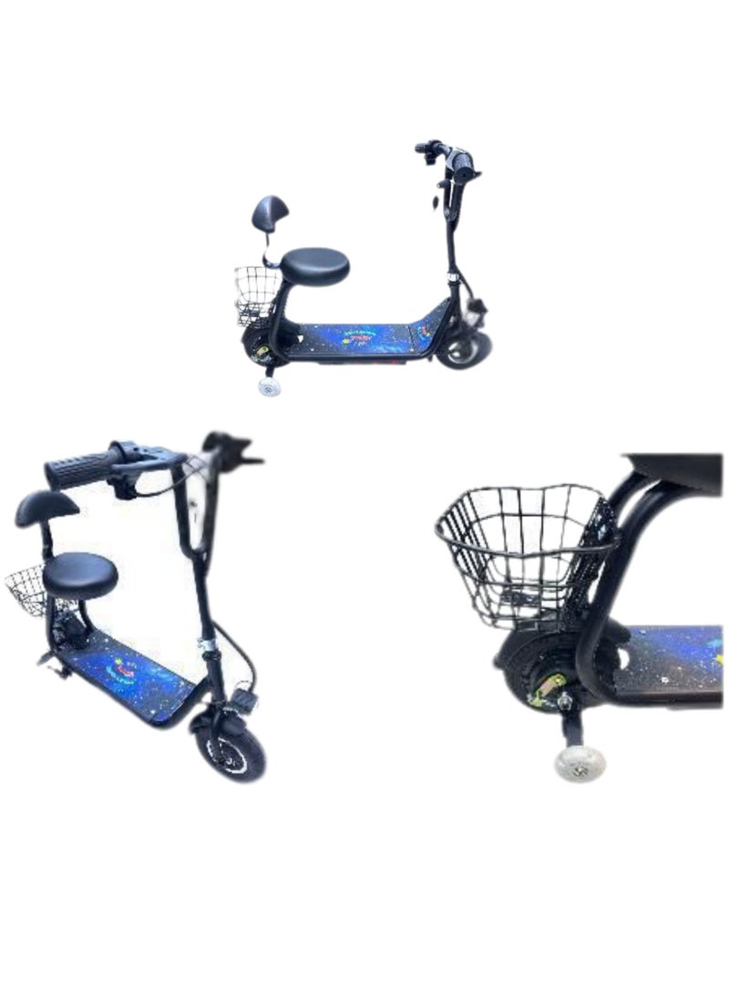 Niyazi Electric Scooter with Basket  for kids | Electric Scooter | Electric Scooter with Seat | Foldable Electric Scooter | 54.6 Voltage | 350W Motor | Front and Rear Lights | Storage Basket | 8-Inch Tires  - Image 4