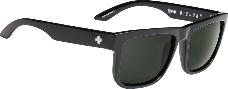 Spy Optic Discord Square Sunglasses for unisex-adult, Black/Happy Gray/Green, 57 mm - Image 3