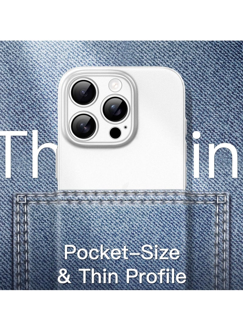 TIGER Ultra Slim Case for iPhone 16 Pro 6.3 Inch – 0.35mm Thin Lightweight Matte Finish PP Hard Case, Full Camera Lens Protection, Minimalist Design, Shockproof and Scratch-Resistant, Durable iPhone Cover - Image 5