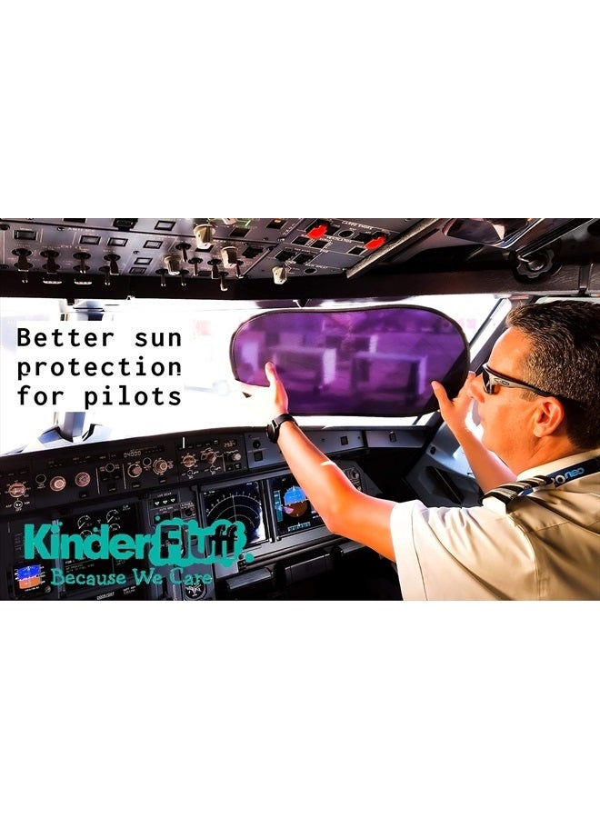KINDER FLUFF Car Window Shade (4Pack)-The Only Certified Cockpit & Car Window Sun Shade for Baby & Pilots Proven to Block 99.95% UVR -Mom's Choice Gold Award- Aircraft & Car Seat Sun Protection - S - Image 5