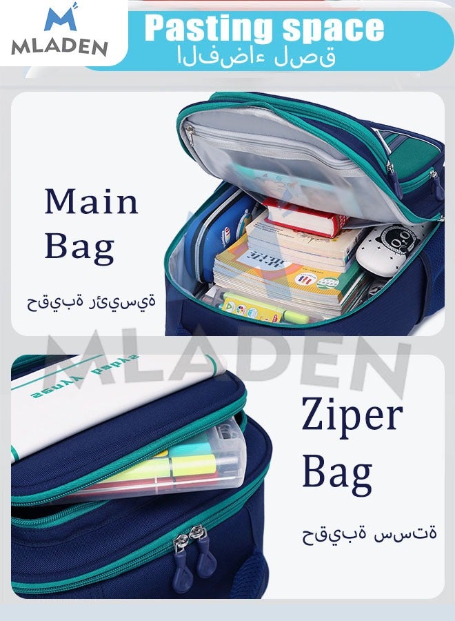 MLADEN Large capacity School Backpack Waterproof Book Bag with Compartments for Teen Kid Students Elementary School Kids' School Bag with Large Capacity - Image 4