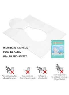 KLOLKUTTA Toilet Seat Covers Disposable, 50-Count Flushable Paper Travel Toilet Seat Covers for Adults and Kids Potty Training, Great Biodegrable Accessories for Public Restrooms, Airplane, Camping  - Image 4
