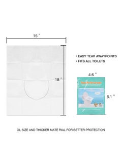 KLOLKUTTA Toilet Seat Covers Disposable, 50-Count Flushable Paper Travel Toilet Seat Covers for Adults and Kids Potty Training, Great Biodegrable Accessories for Public Restrooms, Airplane, Camping  - Image 3