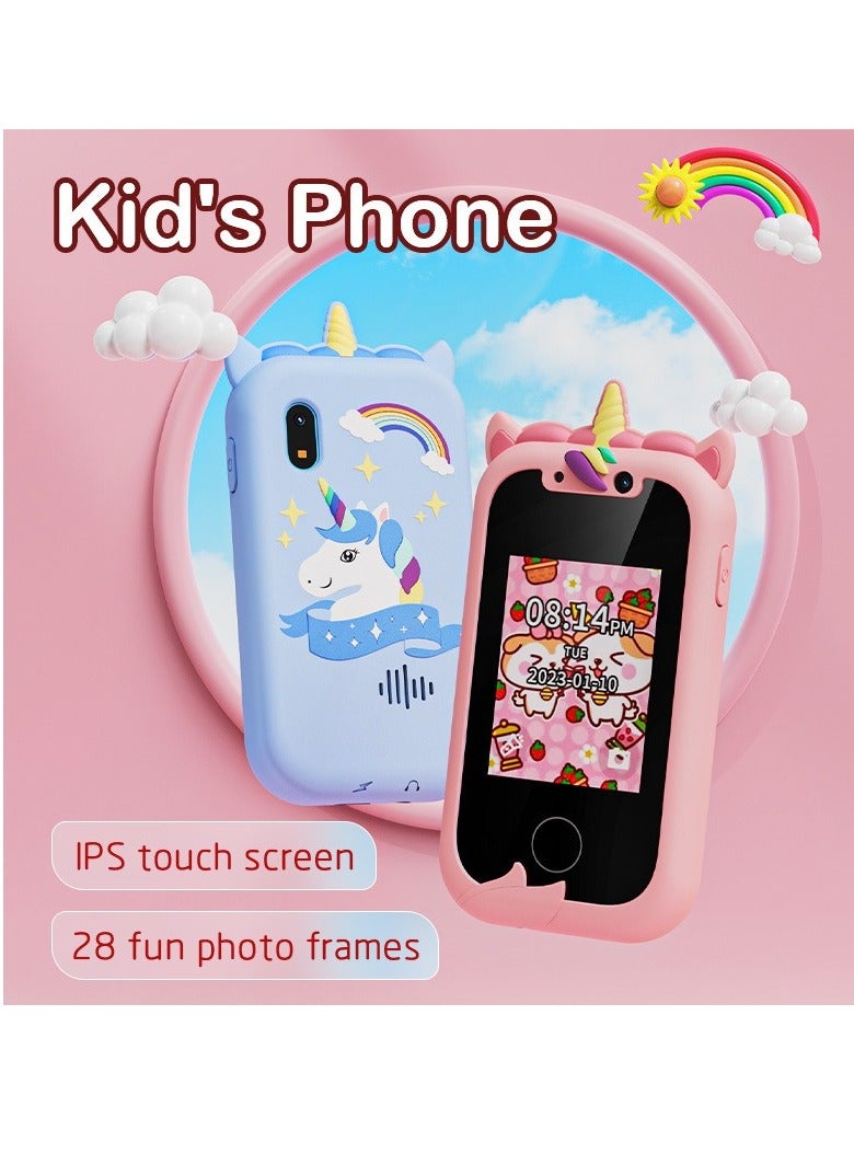 Kids Smart Phone Toys with Case, Dual Camera Travel Toys Educational Games, 2.8 Touchscreen 16 Learning Games Music Player,  Gifts for 3-7 Year Old Girls Boys - Image 3